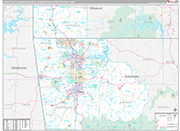 Fayetteville-Springdale-Rogers Wall Map Premium Style